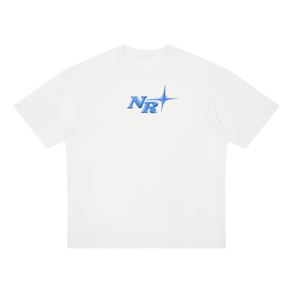 NR-06 DAVID TEE — WHITE/BLUE