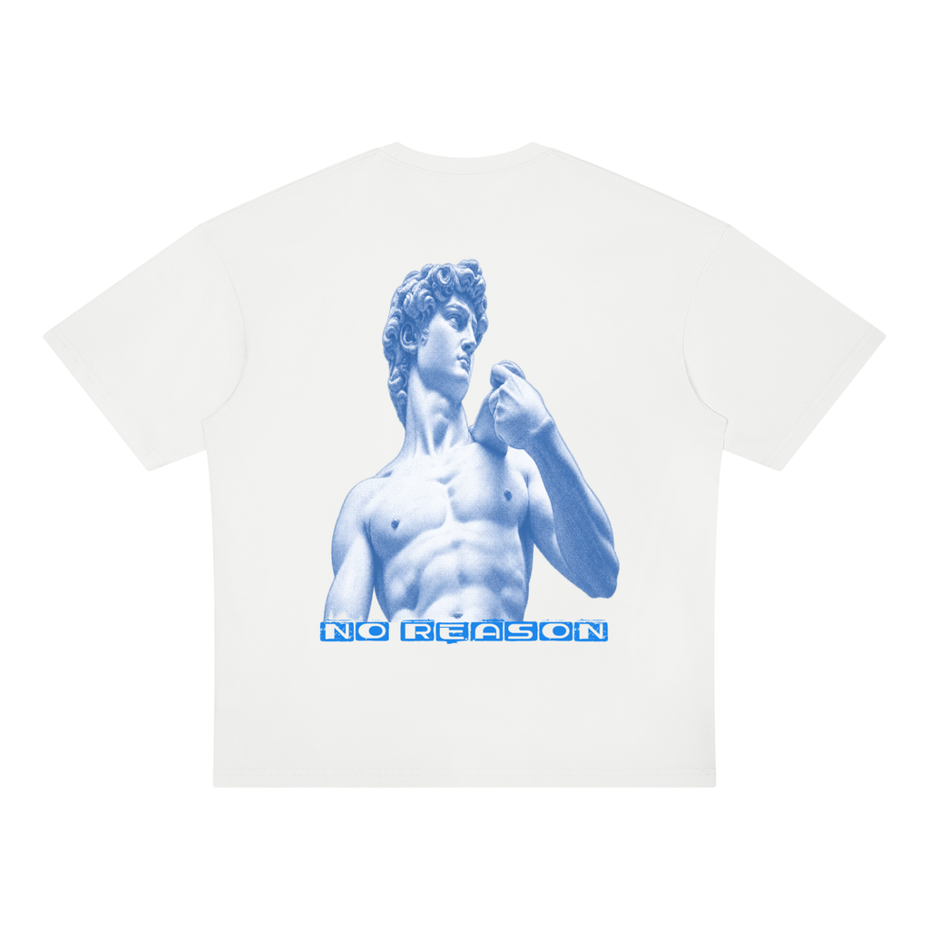 NR-06 DAVID TEE — WHITE/BLUE